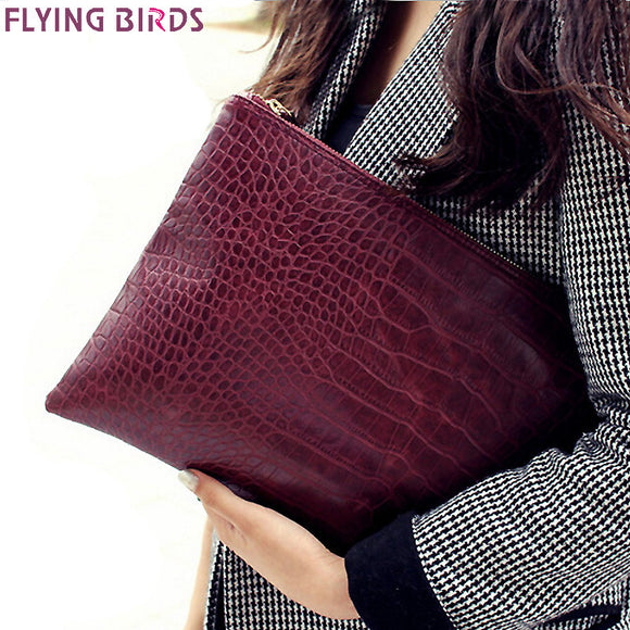 FLYING BIRDS women clutch brands fashion purse leather bags elegant women envelope bag party bags high quality handbag LM4131fb