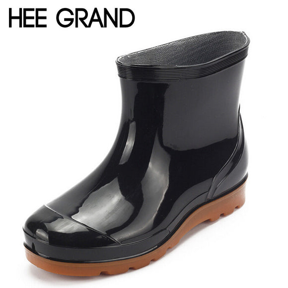 HEE GRAND Men's Rainbooots Fashion Men's Footwear Rubber Boots Rainning Working Shoes For Males XWX4399