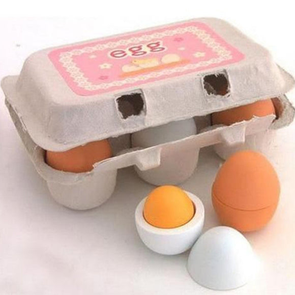 2016 Hot Sale Educational Wooden Eggs Yolk Pretend Play Toy Set Kitchen Cooking Toys For Children