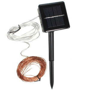 High Quality 15M Copper Wire 150 LED Solar Power String Fairy Light Wedding Party Decor Lamp 2M Down lead