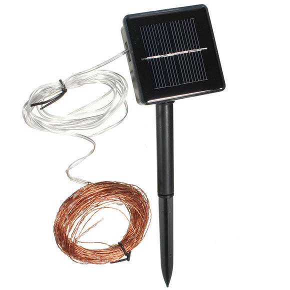 High Quality 15M Copper Wire 150 LED Solar Power String Fairy Light Wedding Party Decor Lamp 2M Down lead