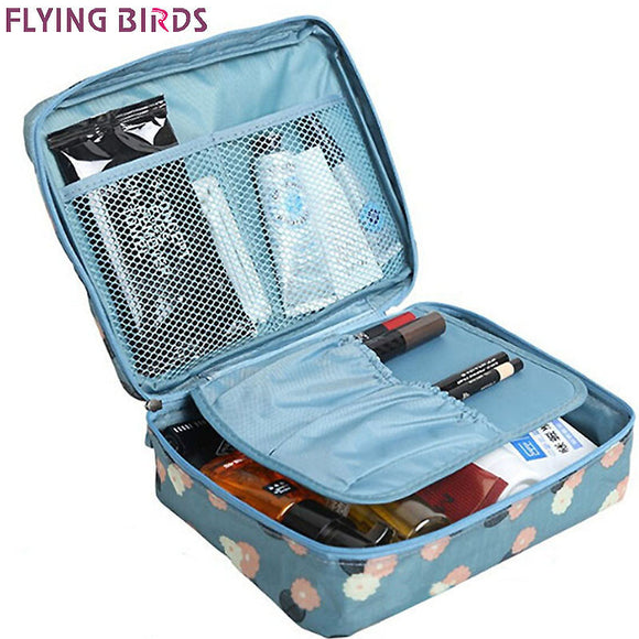 FLYING BIRDS Cosmetic case bag Multifunction wash bag Women Makeup portable Bag toiletry Storage waterproof Travel Bags LS8973fb