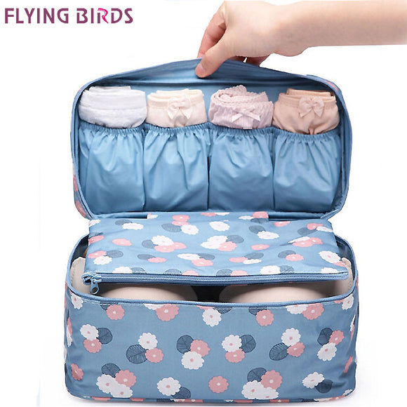 FLYING BIRDS! NEW Arrival Travel Storage Bag Cosmetic bag case Wash Bra Sorting Organizer Bags Waterproof makeup Bags LM3529fb