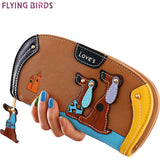 FLYING BIRDS! women leather wallets dollar price women's purse 2016 new card holder coin purse summer style bag ladies LM3091fb