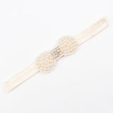 Fashion 2Months-24Months Baby Girl Head Accessories Hair band Baby Party Pearl Bowknot Crown Pearl Headwear