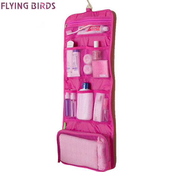 FLYING BIRDS Makeup Organizer Multifunctional Trousse De Maquillage Cosmetic Hanging Toiletry Bag Travel Cosmetic Bags  LM4194fb