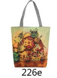 FLYING BIRDS carton printing canvas bag women handbag women's bags shoulder bag high quality fashion pouch bucket bags LM4364fb