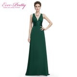 Long Formal Evening Party Dresses Ever Pretty 2017 Court Train HE09008 Sexy V-neck Elegant Cross Back Celebrity Dresses