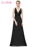 Long Formal Evening Party Dresses Ever Pretty 2017 Court Train HE09008 Sexy V-neck Elegant Cross Back Celebrity Dresses
