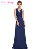 Long Formal Evening Party Dresses Ever Pretty 2017 Court Train HE09008 Sexy V-neck Elegant Cross Back Celebrity Dresses
