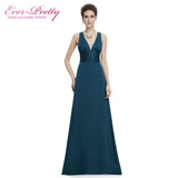 Long Formal Evening Party Dresses Ever Pretty 2017 Court Train HE09008 Sexy V-neck Elegant Cross Back Celebrity Dresses