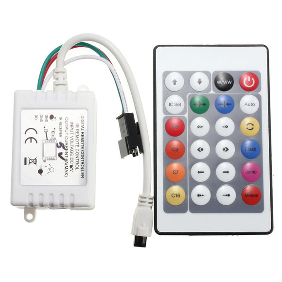 24 Keys IR Remote Controller For WS2811 WS2812 WS2812B LED Strip Light Lamp DC5V