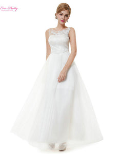 Wedding Dresses HE08447 Ball Gown Ever Pretty 2017 Women New Fashion Elegant White Vintage Sleeveless Lace Wedding Dress