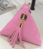 FLYING BIRDS women clutch rivet leather bags Triangular zipper bag ladies purse party bags high quality handbag 2017 LM4361fb