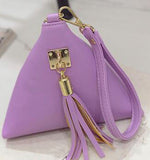 FLYING BIRDS women clutch rivet leather bags Triangular zipper bag ladies purse party bags high quality handbag 2017 LM4361fb