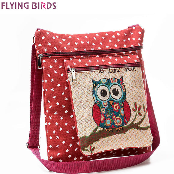 Flying birds women bag women messenger bags canvas purse shoulder bag handbag high quality bolsas female bags 2017 NEW A98fb