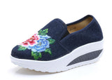 HEE GRAND Embroidery Flower Women Swing Shoes 2017 Slip-on Hemp Handmade Canvas Shoes National Style Cloth Flats XWD5132