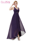 Formal Evening Dresses EP09983 Ever Pretty 2017 New Arrival Real Photo Plus Size Double V Neck Rhinestones Long Evening Dress