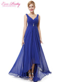Formal Evening Dresses EP09983 Ever Pretty 2017 New Arrival Real Photo Plus Size Double V Neck Rhinestones Long Evening Dress