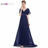 Evening Dresses HE09890 Padded Trailing Flutter Sleeve Long Women Gown 2017 New Chiffon Summer Style Special Occasion Dresses