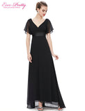 Evening Dresses HE09890 Padded Trailing Flutter Sleeve Long Women Gown 2017 New Chiffon Summer Style Special Occasion Dresses
