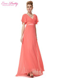 Evening Dresses HE09890 Padded Trailing Flutter Sleeve Long Women Gown 2017 New Chiffon Summer Style Special Occasion Dresses