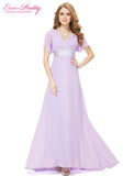 Evening Dresses HE09890 Padded Trailing Flutter Sleeve Long Women Gown 2017 New Chiffon Summer Style Special Occasion Dresses