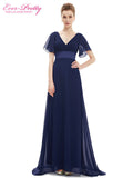 Evening Dresses HE09890 Padded Trailing Flutter Sleeve Long Women Gown 2017 New Chiffon Summer Style Special Occasion Dresses