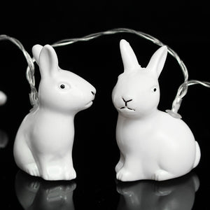 165cm 10Pcs Rabbit LED String Light Battery Powered LED Fairy Light Night Light Christmas Easter Party Lamp Home Tree Decor 3V