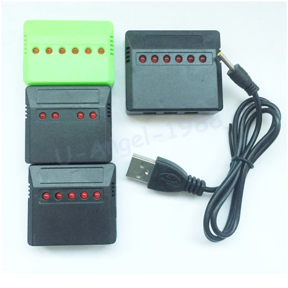 1pcs 3.7V Lipo Battery Adapter Charger USB Interface 4 in 1 / 5 in 1 / 6 in 1 for Syma X5 X5C X5C-1 H107 H107C JJRC H8 Wholesale