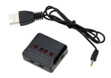 1pcs 3.7V Lipo Battery Adapter Charger USB Interface 4 in 1 / 5 in 1 / 6 in 1 for Syma X5 X5C X5C-1 H107 H107C JJRC H8 Wholesale