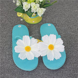 HEE GRAND Woman Beach Flip Flop Slippers Flat with Summer Colorful Flower Slide Women's Shoes Candy Color Girl's Footwear XWT616