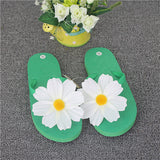 HEE GRAND Woman Beach Flip Flop Slippers Flat with Summer Colorful Flower Slide Women's Shoes Candy Color Girl's Footwear XWT616