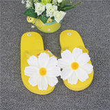 HEE GRAND Woman Beach Flip Flop Slippers Flat with Summer Colorful Flower Slide Women's Shoes Candy Color Girl's Footwear XWT616