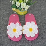 HEE GRAND Woman Beach Flip Flop Slippers Flat with Summer Colorful Flower Slide Women's Shoes Candy Color Girl's Footwear XWT616