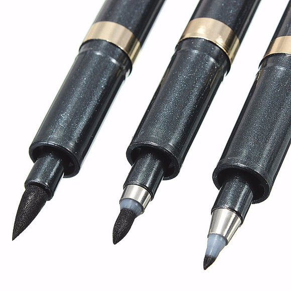 Excellent 3pcs Chinese Japanese Calligraphy Brush Ink Pen Writing Painting Tool Office Home School Children Writing Supply