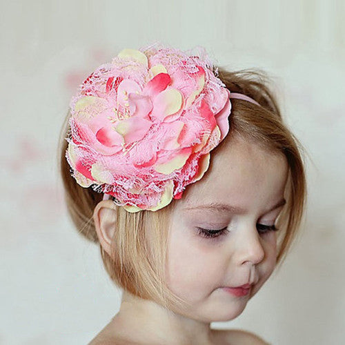 2017  Shipping  Girls kids headbands Elastic faixa de cabelo Flower Hair accessories Photography Prop Band Headbands #LWN
