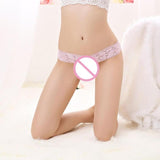 2017 Women Sexy Briefs Panties Thong And pearl G-String Female Hot Sale Lace Sexy Lingerie G-String Toy Culotte Femme