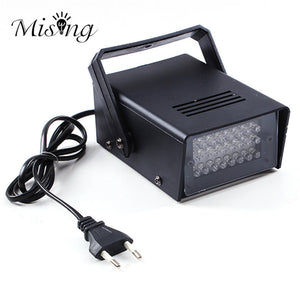 3W 24 LED Stage Lights Operated DJ Strobe Lights Disco Party Club KTV Stroboscope White Stage Lighting Effects EU Plug AC220V
