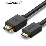 Ugreen High Quality Mini HDMI to HDMI Cable 1m 2m 3m Male to Male 1.4V 1080P for Tablet Camcorder MP4 Mini HDMI cable