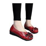 HEE GRAND Loafers Woman Top PU Leather Anty-slippy Bottom Flower Slip on Spring Shoes Mother's Shoes Woman Size 40 XWD3683