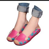 HEE GRAND Floral Print Patchwork Women Flats Slip-on Soft Comfortable Casual Shoes Spring And Autumn Shoes For Women XWD1260