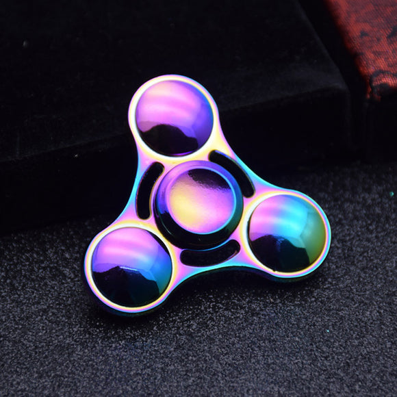 Rainbow Fidget Spinner Metal Material Hand Finger Spinner High Speed Bearing Anxiety Stress Autism Relief Focus Adults Kid Toys