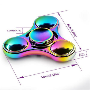 Rainbow Fidget Spinner Metal Material Hand Finger Spinner High Speed Bearing Anxiety Stress Autism Relief Focus Adults Kid Toys