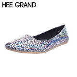 HEE GRAND Women Flats Fashionable Printing Plus Size 34-45 Spring Summer England Style Loafers Flat with Shoes Woman XWD5080