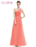 [Clearance Style]  Evening Dress Ever-Pretty HE09596 One Shoulder Long Flower Ruffles Chiffon Formal Evening Dresses