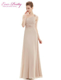 [Clearance Style]  Evening Dress Ever-Pretty HE09596 One Shoulder Long Flower Ruffles Chiffon Formal Evening Dresses