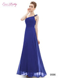 [Clearance Style]  Evening Dress Ever-Pretty HE09596 One Shoulder Long Flower Ruffles Chiffon Formal Evening Dresses