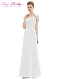 [Clearance Style]  Evening Dress Ever-Pretty HE09596 One Shoulder Long Flower Ruffles Chiffon Formal Evening Dresses