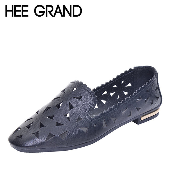 HEE GRAND Women Flats 2017 Hollow Out Fashion Summer Shallow Slip-on Flat with Shoes Woman XWD5797